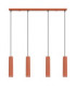Karbon Hanging Bar Pendant Ceiling Light Red Ochre 4x GU10-1