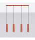 Karbon Hanging Bar Pendant Ceiling Light Red Ochre 4x GU10-3
