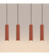 Karbon Hanging Bar Pendant Ceiling Light Red Ochre 4x GU10-7