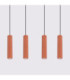 Karbon Hanging Bar Pendant Ceiling Light Red Ochre 4x GU10-8