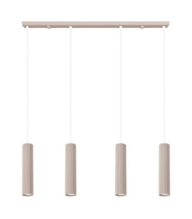 Karbon Hanging Bar Pendant Ceiling Light Taupe 4x GU10-1