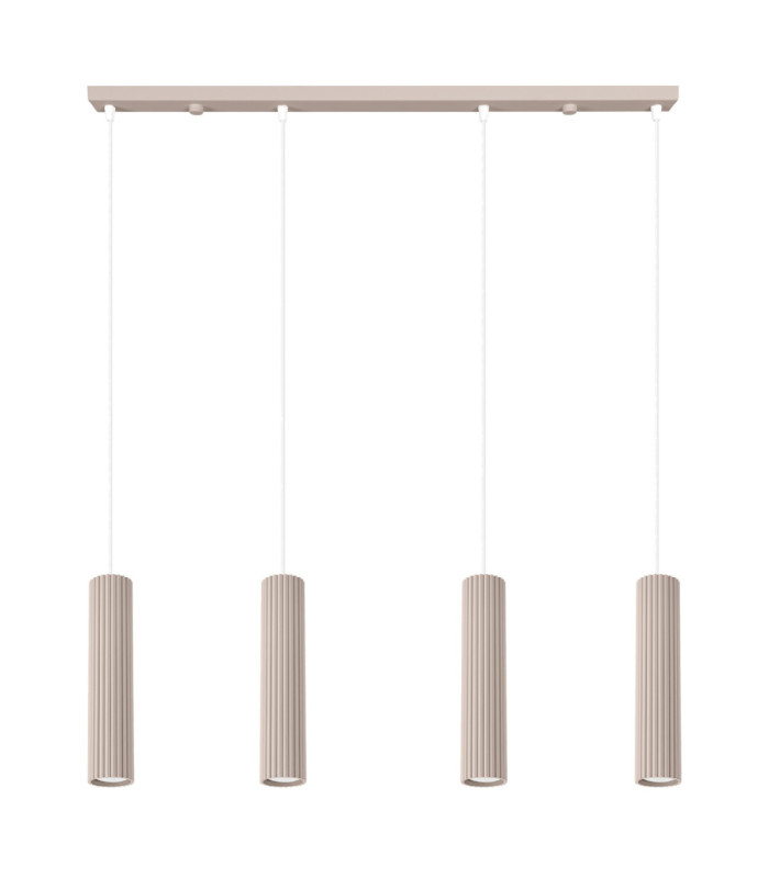 Karbon Hanging Bar Pendant Ceiling Light Taupe 4x GU10-1