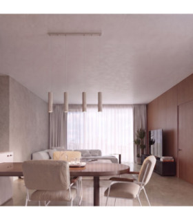 Karbon Hanging Bar Pendant Ceiling Light Taupe 4x GU10-2
