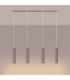 Karbon Hanging Bar Pendant Ceiling Light Taupe 4x GU10-4
