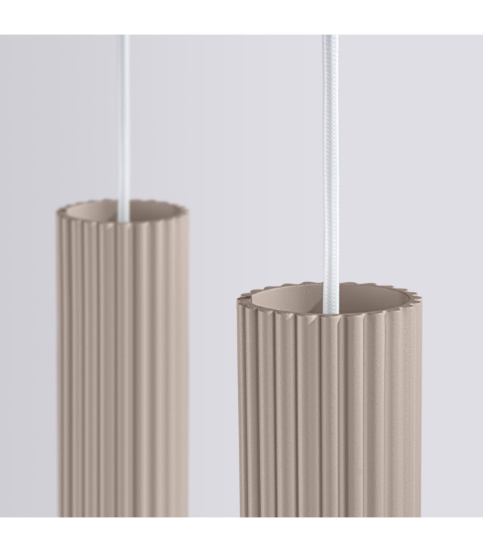 Karbon Hanging Bar Pendant Ceiling Light Taupe 4x GU10-9
