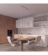 Karbon Hanging Bar Pendant Ceiling Light Taupe 4x GU10-13