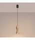 Kubbe Small Round Slim Pendant Ceiling Light Natural Wood 1x GU10-4