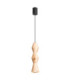 Kubbe Medium Round Slim Pendant Ceiling Light Natural Wood 1x GU10-1