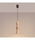 Kubbe Medium Round Slim Pendant Ceiling Light Natural Wood 1x GU10-4