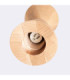 Kubbe Medium Round Slim Pendant Ceiling Light Natural Wood 1x GU10-9