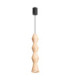 Kubbe Large Round Slim Pendant Ceiling Light Natural Wood 1x GU10-1