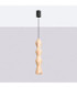Kubbe Large Round Slim Pendant Ceiling Light Natural Wood 1x GU10-3