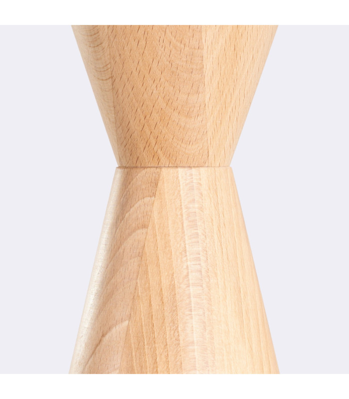 Kubbe Large Round Slim Pendant Ceiling Light Natural Wood 1x GU10-7