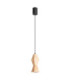 Kubbe Small Square Slim Pendant Ceiling Light Natural Wood 1x GU10-1