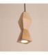 Kubbe Small Square Slim Pendant Ceiling Light Natural Wood 1x GU10-5