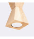 Kubbe Small Square Slim Pendant Ceiling Light Natural Wood 1x GU10-6