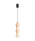Kubbe Medium Square Slim Pendant Ceiling Light Natural Wood 1x GU10-1