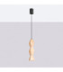 Kubbe Medium Square Slim Pendant Ceiling Light Natural Wood 1x GU10-3