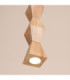 Kubbe Medium Square Slim Pendant Ceiling Light Natural Wood 1x GU10-5