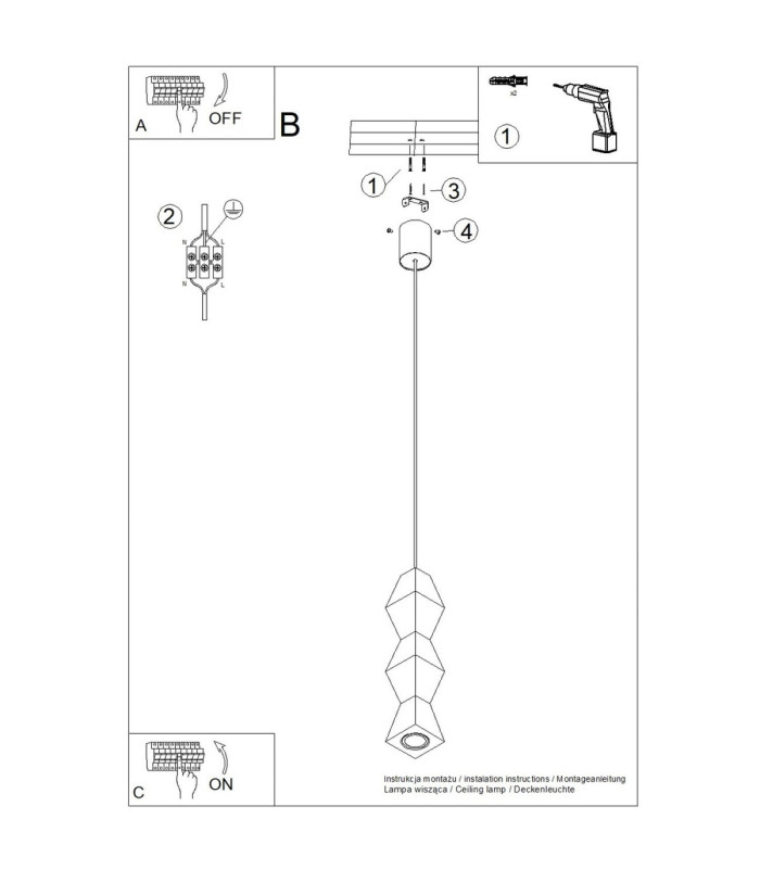 Kubbe Medium Square Slim Pendant Ceiling Light Natural Wood 1x GU10-12