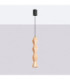 Kubbe Large Square Slim Pendant Ceiling Light Natural Wood 1x GU10-3