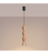Kubbe Large Square Slim Pendant Ceiling Light Natural Wood 1x GU10-4