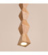Kubbe Large Square Slim Pendant Ceiling Light Natural Wood 1x GU10-5