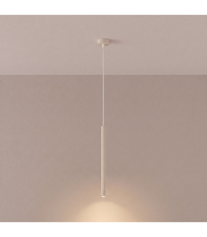 Arche Slim Pendant Ceiling Light Beige 1x G9-3