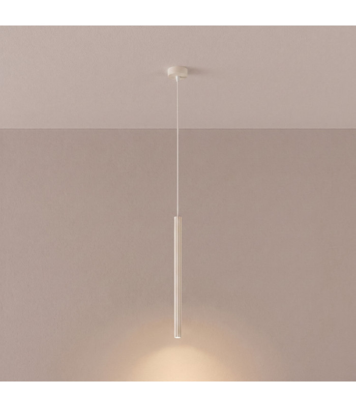 Arche Slim Pendant Ceiling Light Beige 1x G9-4