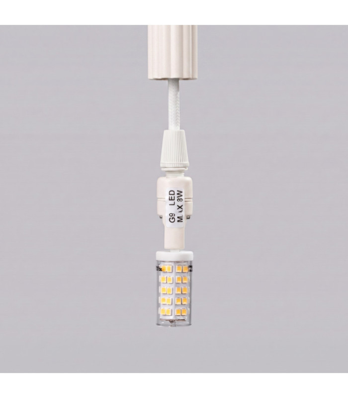 Arche Slim Pendant Ceiling Light Beige 1x G9-9