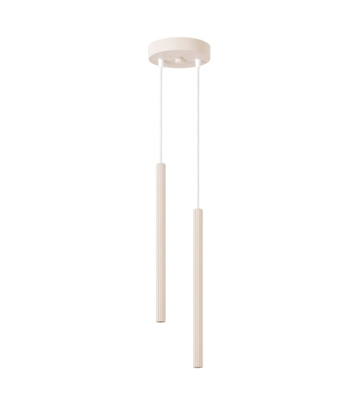 Arche Slim Pendant Ceiling Light Beige 2x G9-1