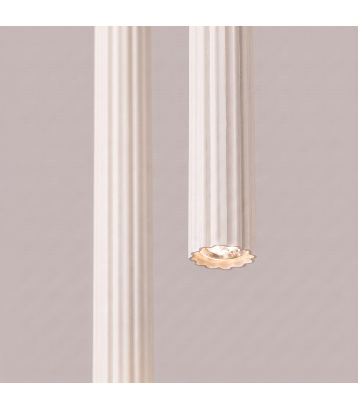 Arche Slim Pendant Ceiling Light Beige 2x G9-5
