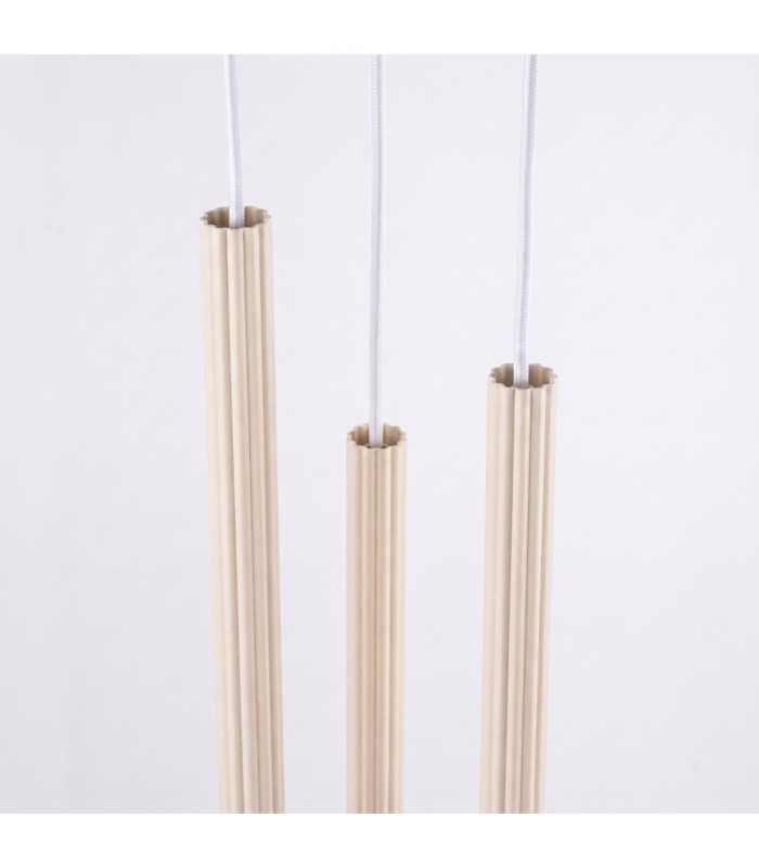 Arche Cluster Pendant Ceiling Light Beige 3x G9-7