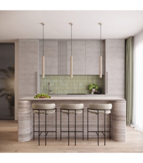Arche Slim Pendant Ceiling Light Taupe 1x G9-2