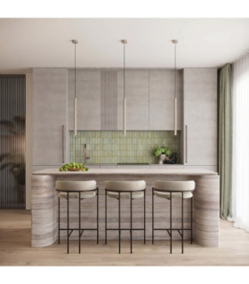 Arche Slim Pendant Ceiling Light Taupe 2x G9-2