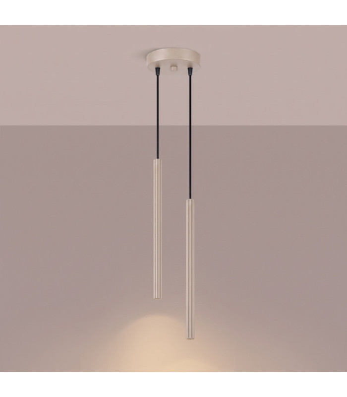 Arche Slim Pendant Ceiling Light Taupe 2x G9-4