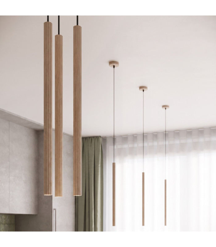 Arche Slim Pendant Ceiling Light Taupe 2x G9-14