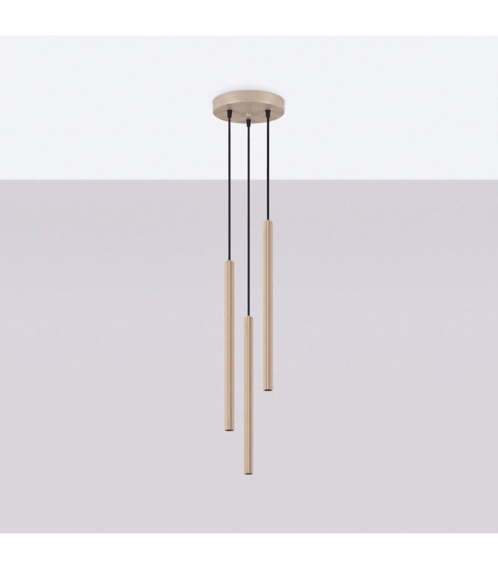 Arche Cluster Pendant Ceiling Light Taupe 3x G9-3
