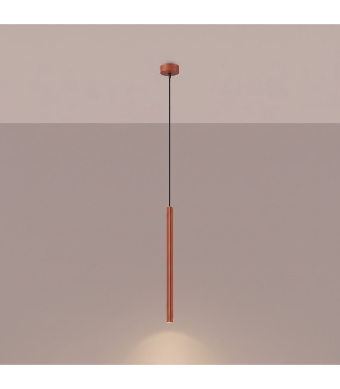 Arche Slim Pendant Ceiling Light Red Ochre 1x G9-4