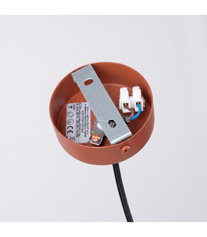 Arche Slim Pendant Ceiling Light Red Ochre 1x G9-5