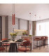 Arche Slim Pendant Ceiling Light Red Ochre 1x G9-13