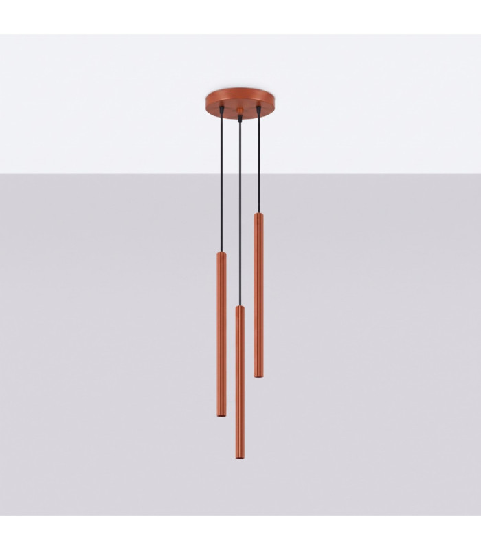 Arche Cluster Pendant Ceiling Light Red Ochre 3x G9-3