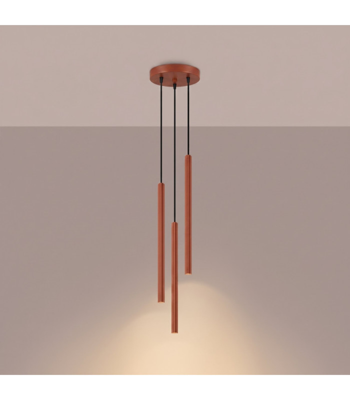 Arche Cluster Pendant Ceiling Light Red Ochre 3x G9-4