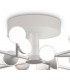 24 Light Flush Ceiling Light, Round 65.8cm, 72W LED, 3000K, 3960lm, White - 3