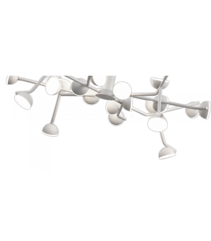 24 Light Flush Ceiling Light, Round 65.8cm, 72W LED, 3000K, 3960lm, White - 4