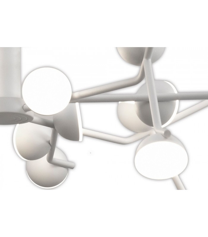 24 Light Flush Ceiling Light, Round 65.8cm, 72W LED, 3000K, 3960lm, White - 5
