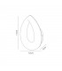 Flush Wall Lamp 5W LED 3000K, 450lm, Satin Aluminium, Frosted Acrylic, Polished Chrome - 2