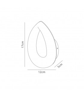 Flush Wall Lamp 5W LED 3000K, 450lm, Satin Aluminium, Frosted Acrylic, Polished Chrome - 2