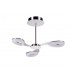 Telescopic Semi Flush Convertible 3 Light 15W LED 3000K, 1350lm, Satin Aluminium, Frosted Acrylic, Polished Chrome - 3