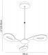 Telescopic Semi Flush Convertible 3 Light 15W LED 3000K, 1350lm, Satin Gold, Frosted Acrylic, Gold - 2